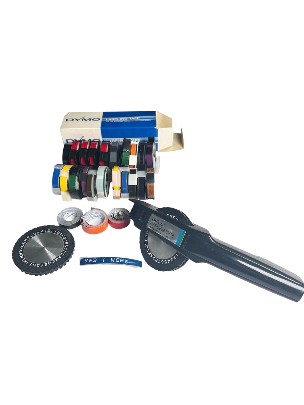 Dymo Handheld Embossing Label Maker with Multicolor Tapes - Black